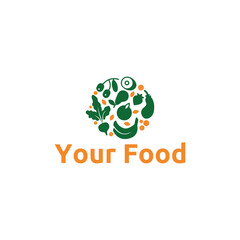 abstract green logo design