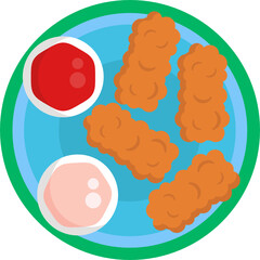 American Food icons. Food Icons. Fast Food Icons. Vector Illustration.