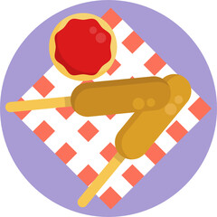 American Food icons. Food Icons. Fast Food Icons. Vector Illustration.