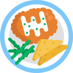 American Food icons. Food Icons. Fast Food Icons. Vector Illustration.