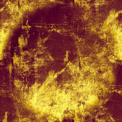 Vintage Retro Dirty Texture. Ink Grungy Brush Effect. Grunge Crack Wall. Graphic Paint Background. Distress Grain Surface. Rough Sketch. Abstract Dust Illustration. Gold Old Dirty Texture.