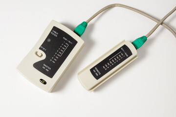 Network tester on white background