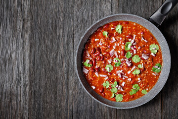 Afghan Kidney Bean Curry, Lubya, top view