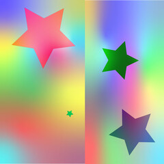 
Stars on a colored background. Layout. Minimal design template for postcard, poster, banner, cover, packaging
