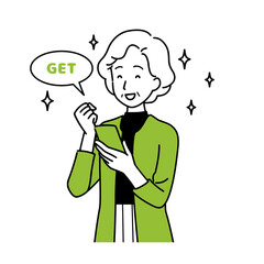 Illustrations of seniors acquired on smartphones.