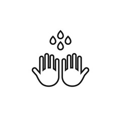 Hand wash flat vector icon. Clean hands flat vector icon	