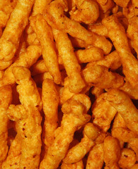 Healthy crunchy snack,Kurkure snack,Evening Snack or the Tea Snack, food Background Texture.