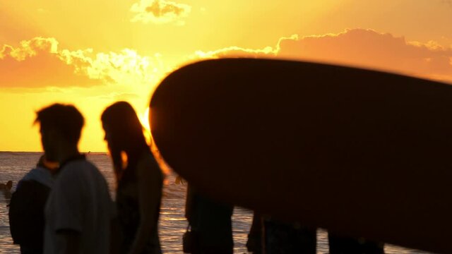 Amazing sunset in Hawaii in 4k slow motion 60fps