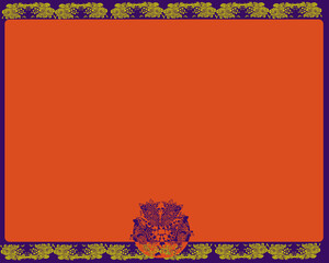 A decorated  Oriental and Asian plants frame 