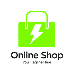 Online Shop Logo designs Template, Vector illustration 