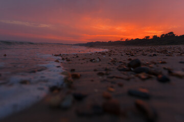 Fototapeta na wymiar sunset in the beach