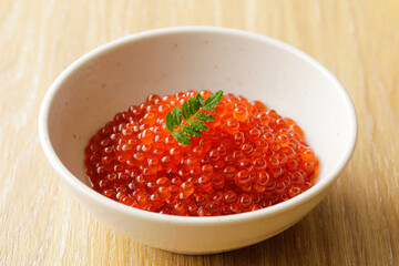 いくらの醤油漬け　Japanese soy sauce with the salmon roe