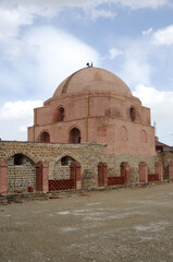 Urmia Friday Mosque was built in the 12th century during the Great Seljuk period. The tile and brick decorations in the mosque are striking. Urmia, Iran.