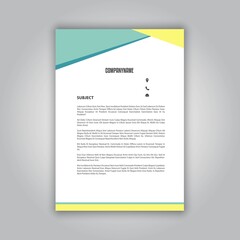 Business letterhead with a modern design