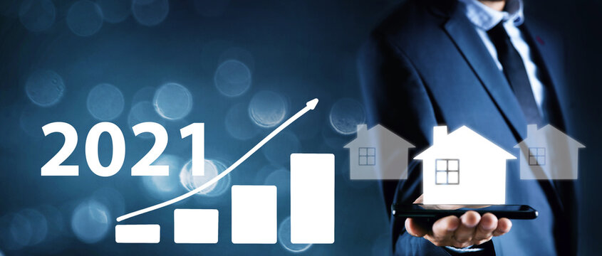 growth chart in 2021 with houses