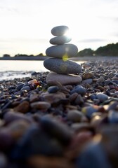 High quality image. Photograph of some stones in balance. Image of calm and balance.