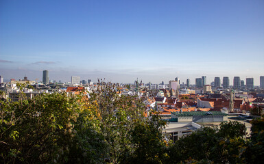 beautiful panoramic view of the city of Bratistava