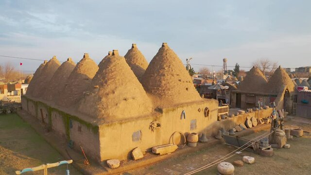 Traditional beehive mud brick desert houses, located in Harran, Sanliurfa