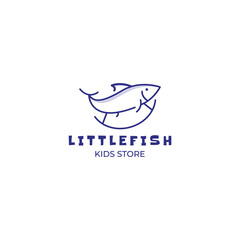 Little Fish logo vector icon template