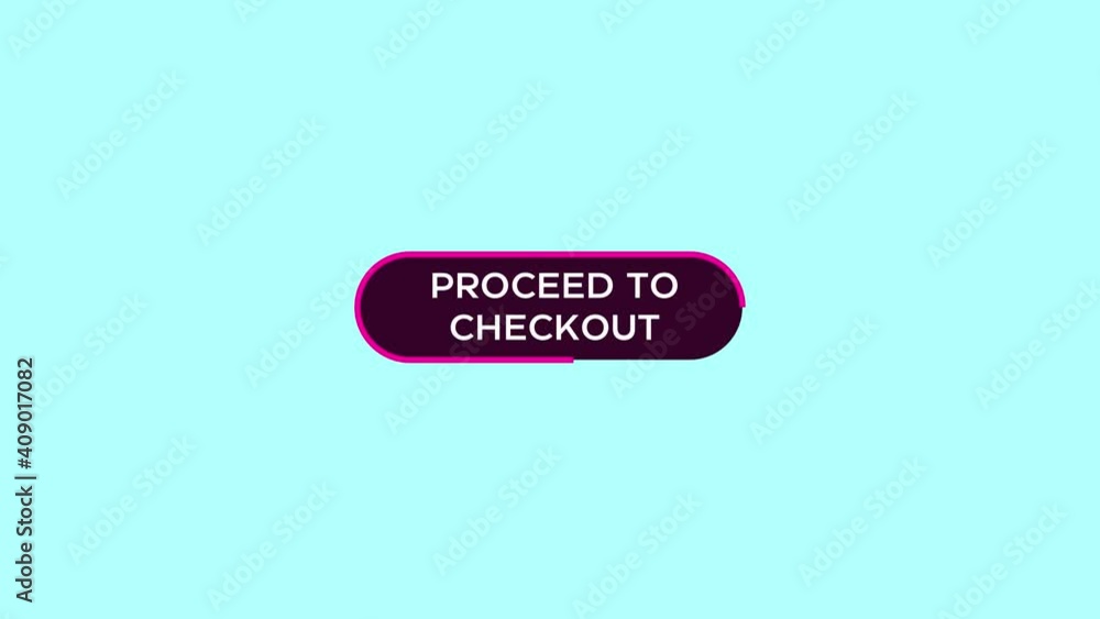 Poster add to cart and proceeding to checkout for successful payments. buttons animation with green screen