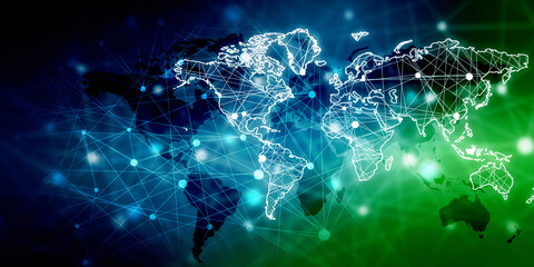 2d illustration world map abstract background
