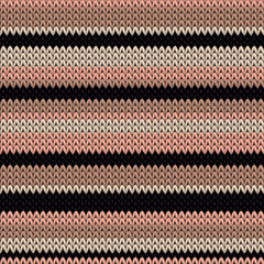 Handicraft horizontal stripes knit texture