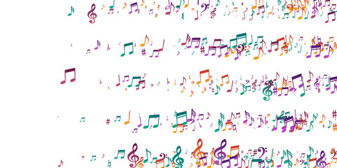 Fototapeta na wymiar Musical note icons vector design. Song notation