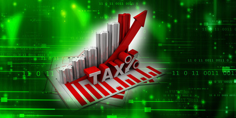 3d rendering Stock market online business concept. business Graph 