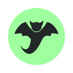 Bat logo in a flat, isolated and trendy style. Bat Logo background for your website design logo, app, UI. Vector icon illustration, EPS10.