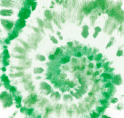 Tie Dye Circular. Color Watercolor Background. Hippie Swirl Painting. Green Tye Die Swatch. Circle Artistic Roll. Abstract Batik Shirt. Light Art Pattern. Spiral Kaleidoscope. Circular Tie Dye.