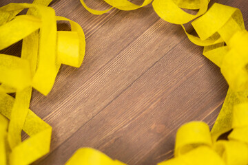 Rahmen aus Geschenkband, Layout f&uuml;r Spr&uuml;che, Gl&uuml;ckw&uuml;nsche, Gratulationen