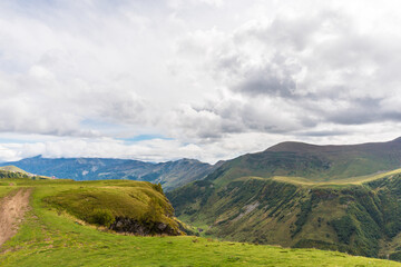 Beautiful landscapes with high mountains of Georgia