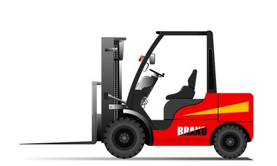 Forklift of transportation vector for Graphic design