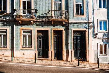Fototapeta na wymiar Street view of downtown in Lisbon, Portugal, Europe