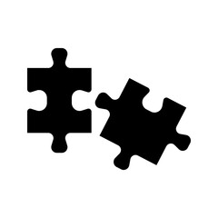 Puzzle compatible icon. Jigsaw agreement vector illustration on white isolated background. Icon vector illustrator