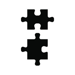 Fototapeta premium Puzzle compatible icon. Jigsaw agreement vector illustration on white isolated background. Icon vector illustrator
