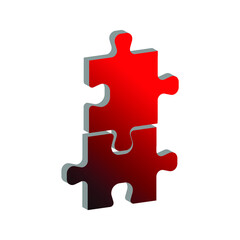 Puzzle compatible icon. Jigsaw agreement vector illustration on white isolated background. Icon vector illustrator
