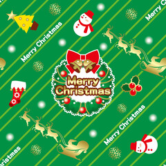 クリスマスのラッピングペーパー/シームレス