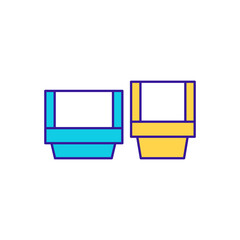 Storehouse boxes RGB color icon. Parcel shipment. Logistics and shipment. Merchandise storage. Warehouse management. Business administration, retail service. Isolated vector illustration