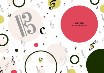 Music background for design, Vector and illustration,Template Design