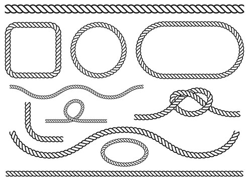 Rope set vector design illustration isolated on white background
