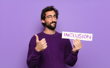 young bearded man inclusion concept
