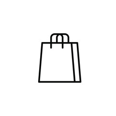 Shopping bag icon. Simple line style for web template and app. Shop, basket, cart, store, online, purchase, buy, retail, vector illustration design on white background. EPS 10