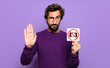 young bearded man forbidden photos concept