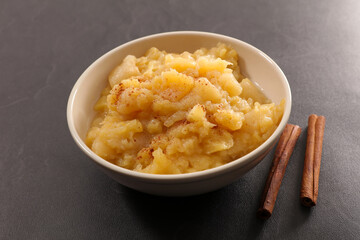 compote, apple sauce and cinnamon