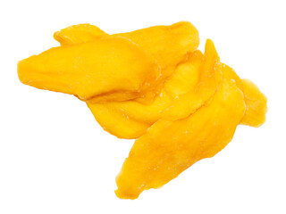 Dried mango isolated on white background.