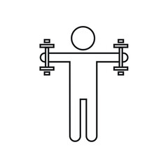 Workout symbol icon vector gym