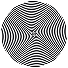 Lines in Circle Form . Spiral Vector Illustration .Technology round. Wave Logo . Design element . Abstract Geometric shape .