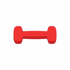 Dumbbell, color vector illustration isolated on white background.