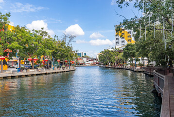 Obraz premium Canal à Malacca, Malaisie